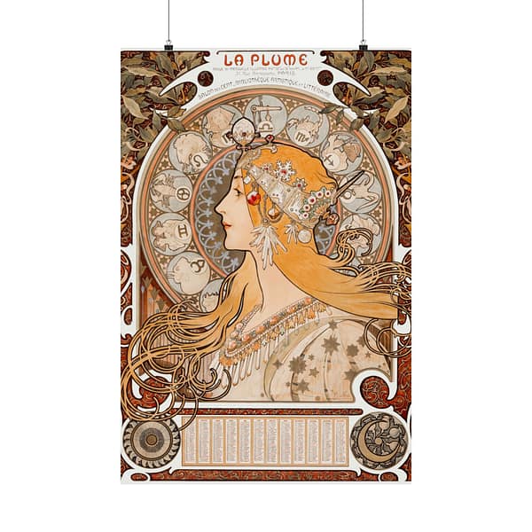 11510184267180967106_2048.jpeg Zodiaque, La Plume - Alphonse Mucha (ca. 1896-1897) - Art Nouveau Poster Print