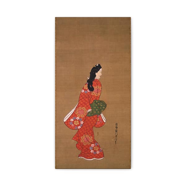 13385958001673787287_2048.jpeg Beauty Looking Back - Hishikawa Moronobu (c. 17th century) - Japanese Woodblock Canvas Print