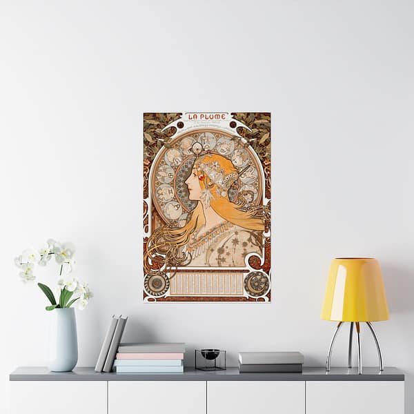 13858811058653494975_2048.jpeg Zodiaque, La Plume - Alphonse Mucha (ca. 1896-1897) - Art Nouveau Poster Print