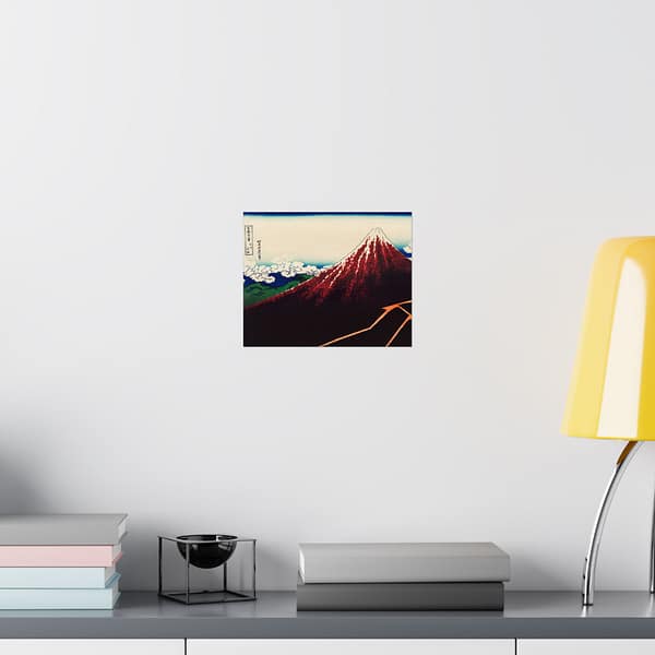 15112639815156637636_2048.jpeg Thunderstorm Beneath the Summit (Sanka Hakuu, Black Fuji) - Katsushika Hokusai (c. 1830-32) - Japanese Woodblock Poster Print