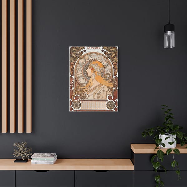 15576235697937389331_2048.jpeg Zodiaque, La Plume - Alphonse Mucha (ca. 1896-1897) - Art Nouveau Canvas Print