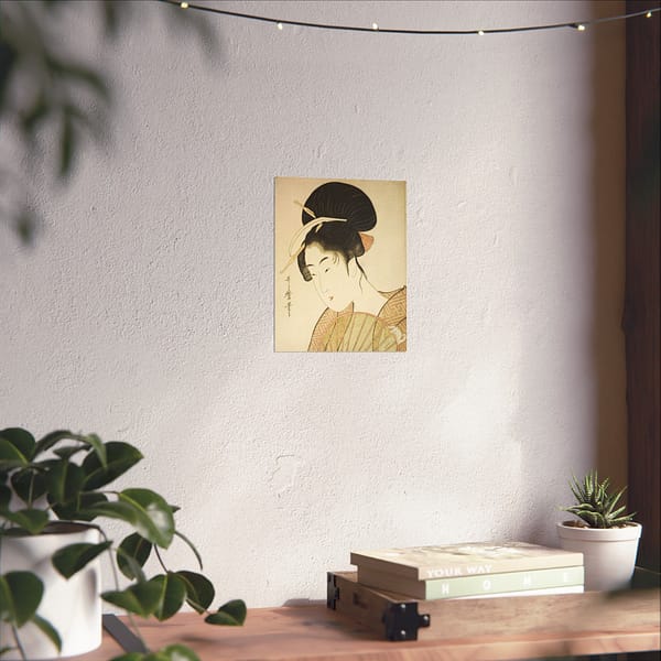 15777942180077282497_2048.jpeg Woman Holding a Round Fan - Kitagawa Utamaro (c. 1792-1802) - Japanese Woodblock Poster Print