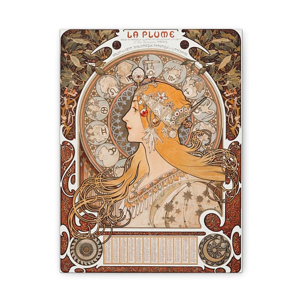 17208663467691588811_2048.jpeg Zodiaque, La Plume - Alphonse Mucha (ca. 1896-1897) - Art Nouveau Canvas Print
