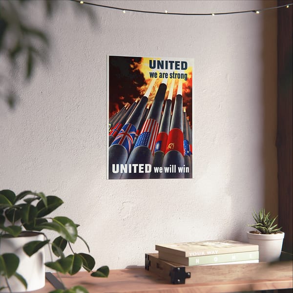 17874173170049688070_2048.jpeg United We Are Strong - United We Will Win - Henry Koerner (1943) - Patriotic WWII Poster Print