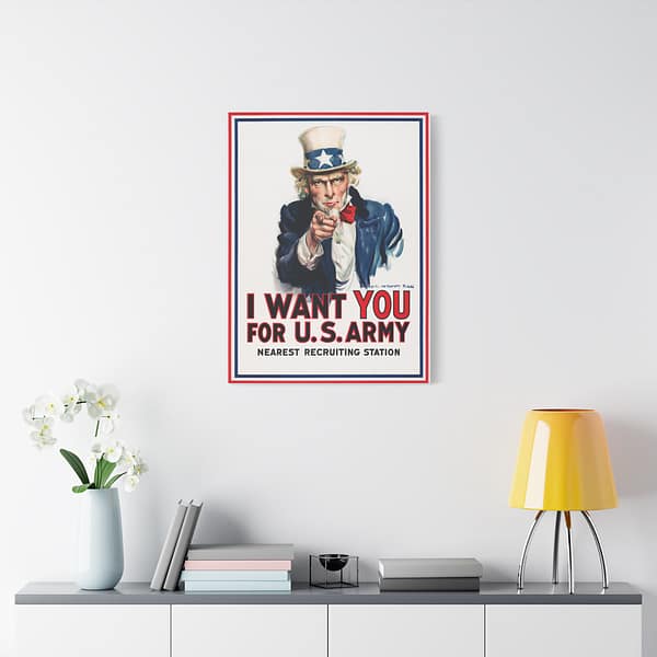 18276283688985625615_2048.jpeg I Want You for U.S. Army - James Montgomery Flagg (1917) - Patriotic WWI Canvas Print