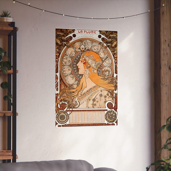 2617009654048846811_2048.jpeg Zodiaque, La Plume - Alphonse Mucha (ca. 1896-1897) - Art Nouveau Poster Print