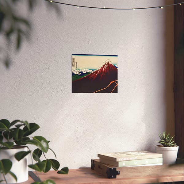 2829438459532659921_2048.jpeg Thunderstorm Beneath the Summit (Sanka Hakuu, Black Fuji) - Katsushika Hokusai (c. 1830-32) - Japanese Woodblock Poster Print
