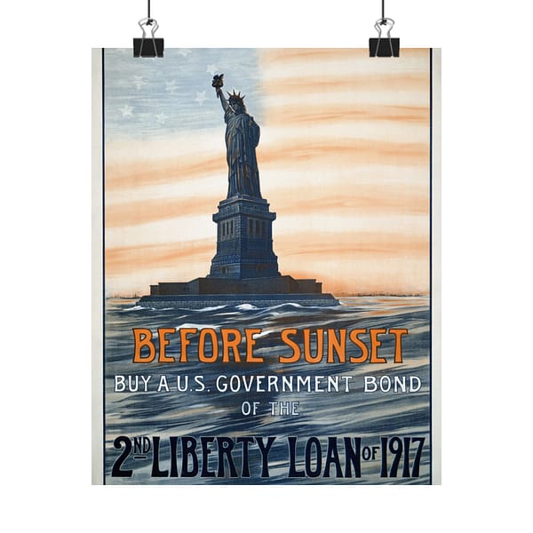 3490453837701045092_2048.jpeg Before Sunset - Buy a U.S. Government Bond of the 2nd Liberty Loan - Eugenie De Land (1917) - Patriotic WWI Poster Print