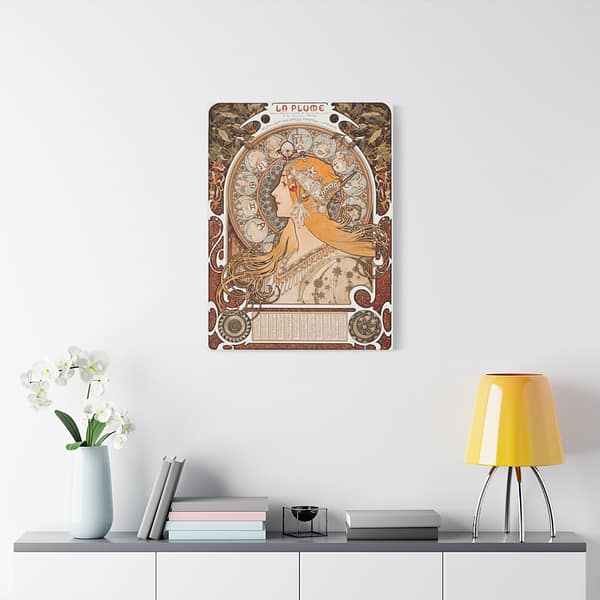 4531120433233013542_2048.jpeg Zodiaque, La Plume - Alphonse Mucha (ca. 1896-1897) - Art Nouveau Canvas Print