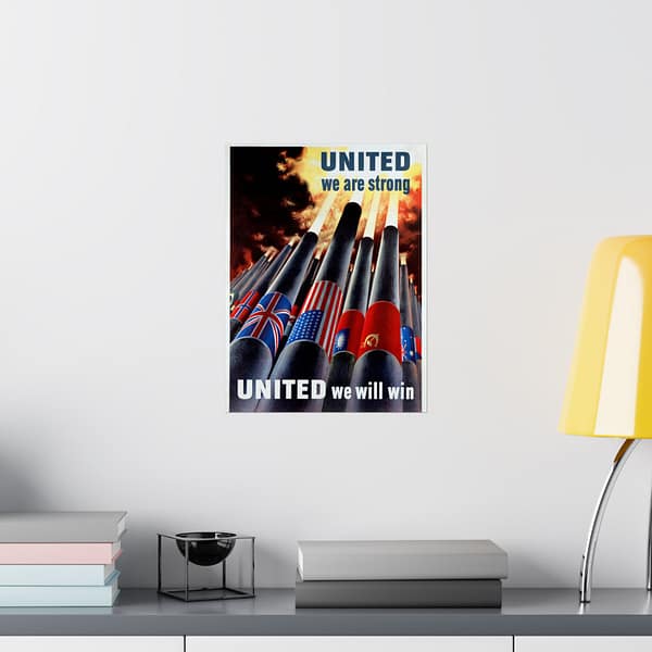 6627109178355747814_2048.jpeg United We Are Strong - United We Will Win - Henry Koerner (1943) - Patriotic WWII Poster Print