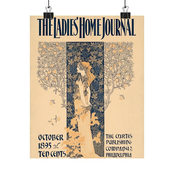 7079866649627046486_2048.jpeg The Ladies' Home Journal for October - William Martin Johnson (1895) - Art Nouveau Poster Print