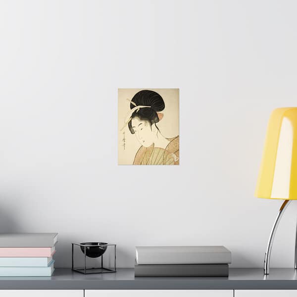 7185856850347369997_2048.jpeg Woman Holding a Round Fan - Kitagawa Utamaro (c. 1792-1802) - Japanese Woodblock Poster Print