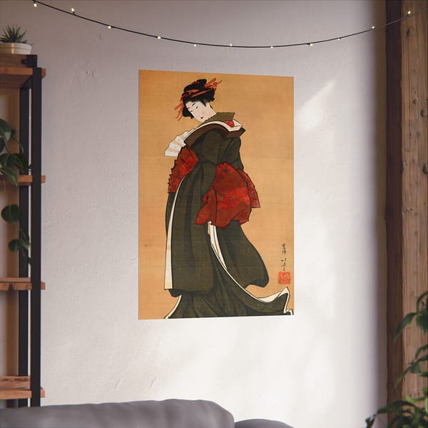 8945602955804317683_2048.jpeg Woman Holding a Fan - Katsushika Hokusai (c. 1810-1811) - Japanese Woodblock Poster Print