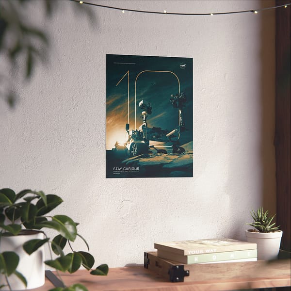 10702532025636888782_2048.jpeg Curiosity Rover - Celebrating 10 Years of Exploration - NASA (2012) - Space Age Poster Print
