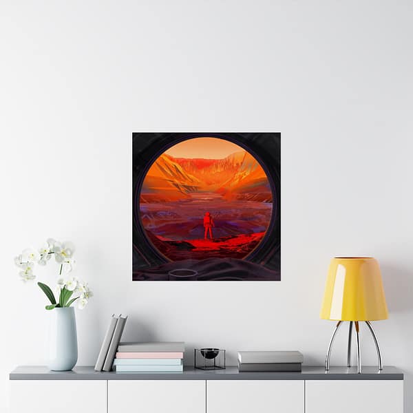 10844430702371227427_2048.jpeg Astronaut Stands on Mars - NASA (2020) - Space Age Poster Print
