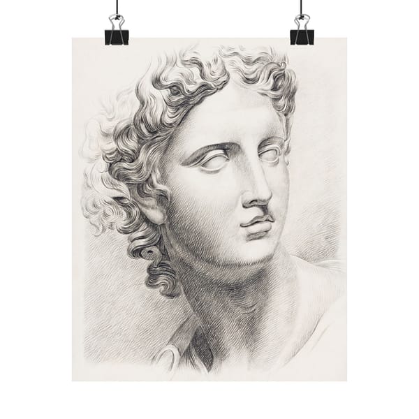 11076555859334823105_2048.jpeg Academic study of a plaster cast of an antique statue - Johannes Tavenraat (c. 1819-1888) - Vintage Art Poster Print