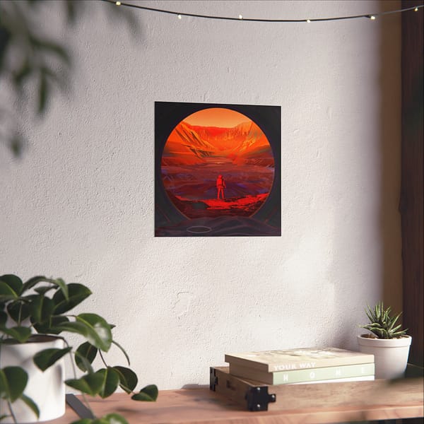 11140629650142085079_2048.jpeg Astronaut Stands on Mars - NASA (2020) - Space Age Poster Print