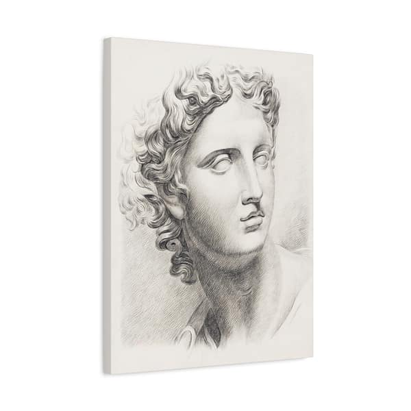 11465392607361566469_2048.jpeg Academic study of a plaster cast of an antique statue - Johannes Tavenraat (c. 1819-1888) - Vintage Art Canvas Print