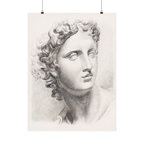 12753307692564777818_2048.jpeg Academic study of a plaster cast of an antique statue - Johannes Tavenraat (c. 1819-1888) - Vintage Art Poster Print