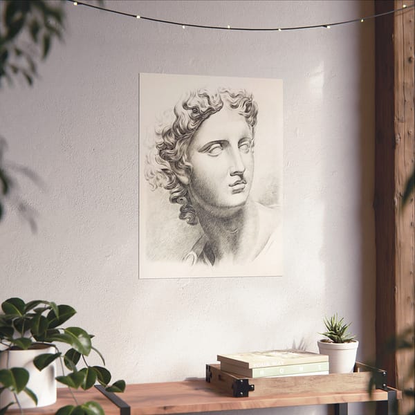 13167568615653270582_2048.jpeg Academic study of a plaster cast of an antique statue - Johannes Tavenraat (c. 1819-1888) - Vintage Art Poster Print