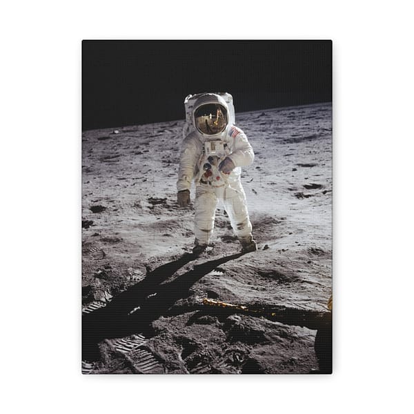 14080499424448228123_2048.jpeg Buzz Aldrin on the Moon - NASA Apollo 11 Mission Photograph (1969) - Space Age Canvas Print