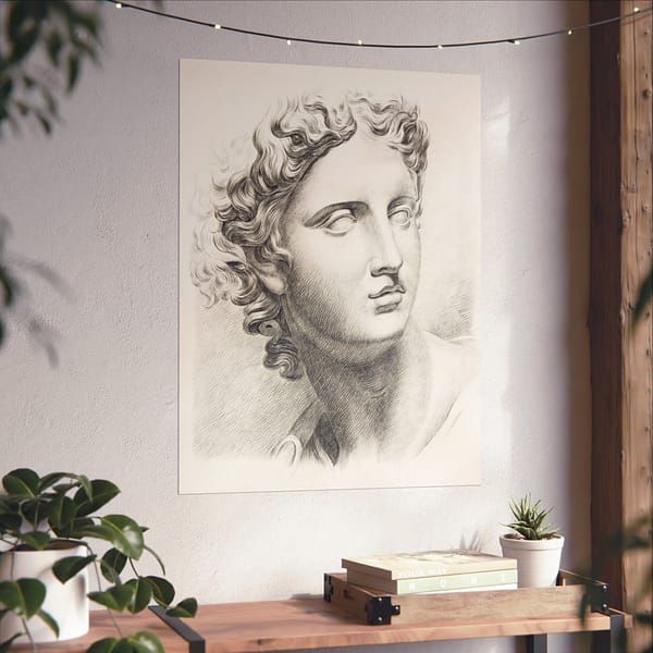 14176588642115762822_2048.jpeg Academic study of a plaster cast of an antique statue - Johannes Tavenraat (c. 1819-1888) - Vintage Art Poster Print