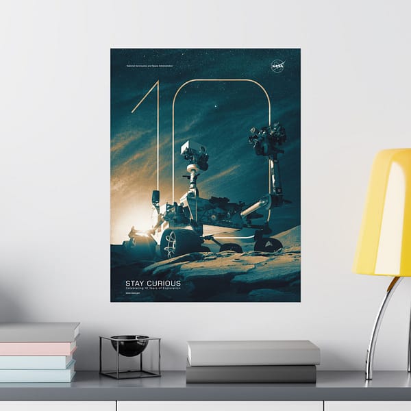 14879777579589710914_2048.jpeg Curiosity Rover - Celebrating 10 Years of Exploration - NASA (2012) - Space Age Poster Print