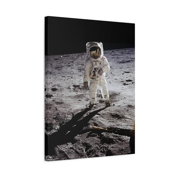15202010401199437614_2048.jpeg Buzz Aldrin on the Moon - NASA Apollo 11 Mission Photograph (1969) - Space Age Canvas Print