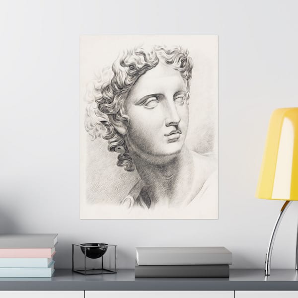 15249695188992464724_2048.jpeg Academic study of a plaster cast of an antique statue - Johannes Tavenraat (c. 1819-1888) - Vintage Art Poster Print