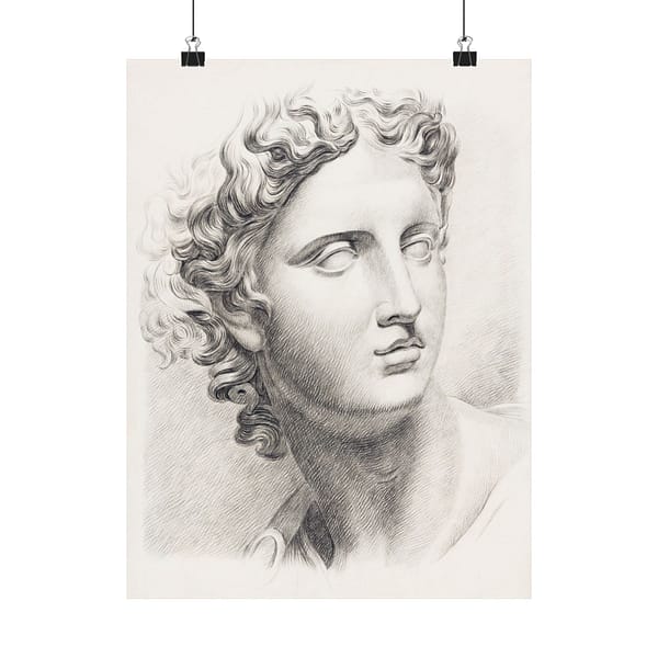 15779248118690318754_2048.jpeg Academic study of a plaster cast of an antique statue - Johannes Tavenraat (c. 1819-1888) - Vintage Art Poster Print