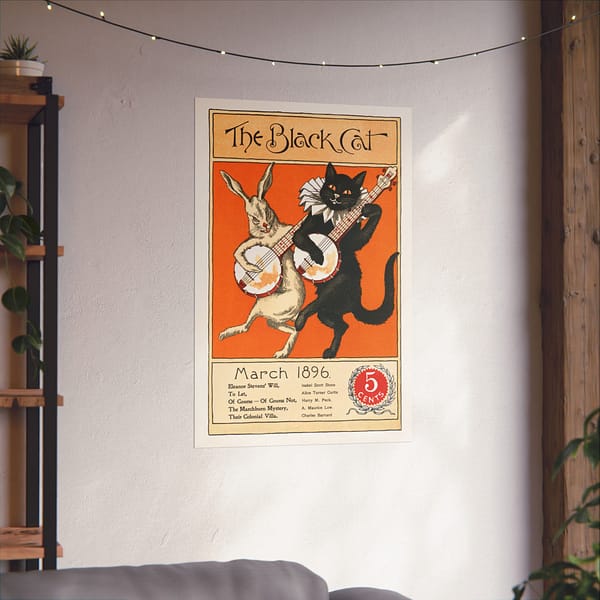 17788804858223268498_2048.jpeg The Black Cat, March - Nelly Littlehale Murphy (1896) - Vintage Art Poster Print