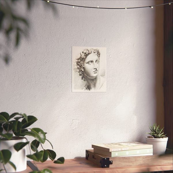 18006529729327853055_2048.jpeg Academic study of a plaster cast of an antique statue - Johannes Tavenraat (c. 1819-1888) - Vintage Art Poster Print