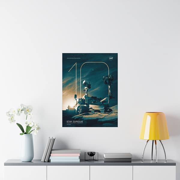 18166896649654333664_2048.jpeg Curiosity Rover - Celebrating 10 Years of Exploration - NASA (2012) - Space Age Poster Print