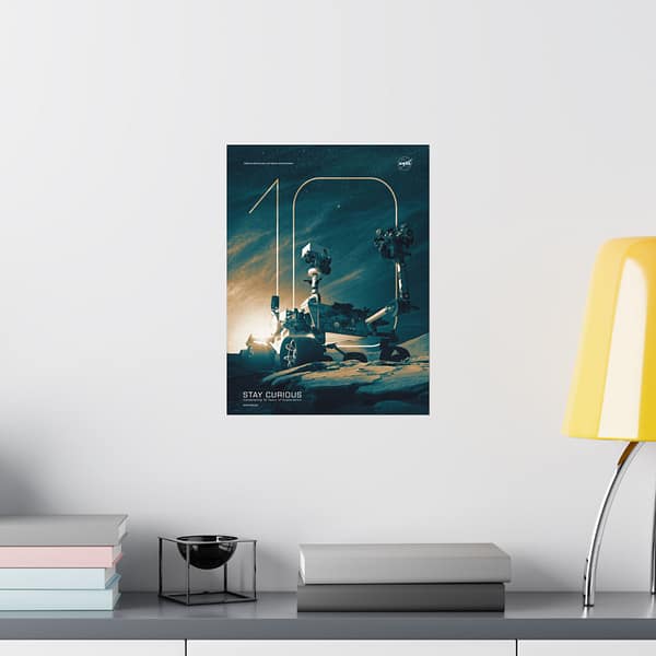 1829352696141447378_2048.jpeg Curiosity Rover - Celebrating 10 Years of Exploration - NASA (2012) - Space Age Poster Print