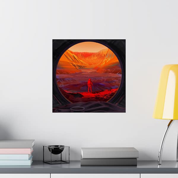 2728304702158511527_2048.jpeg Astronaut Stands on Mars - NASA (2020) - Space Age Poster Print