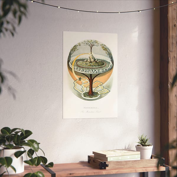 3102320671634210219_2048.jpeg Yggdrasill, The Mundane Tree - Finnur Magnusson (1859) - Vintage Art Poster Print