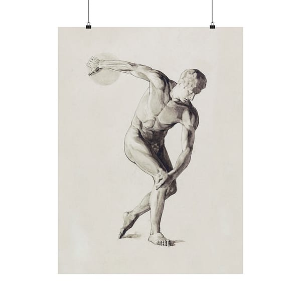 3678504424748581475_2048.jpeg Gipsmodel van Discuswerper - Male Anatomical Study - Jan Veth (c. 1874-1925) - Vintage Art Poster Print