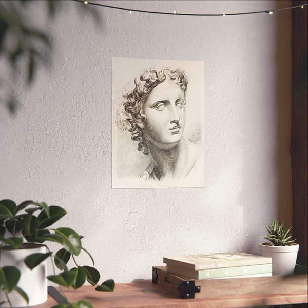 4555352069975178485_2048.jpeg Academic study of a plaster cast of an antique statue - Johannes Tavenraat (c. 1819-1888) - Vintage Art Poster Print