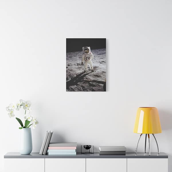 521186557112241442_2048.jpeg Buzz Aldrin on the Moon - NASA Apollo 11 Mission Photograph (1969) - Space Age Canvas Print