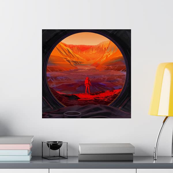 6937902691826268066_2048.jpeg Astronaut Stands on Mars - NASA (2020) - Space Age Poster Print