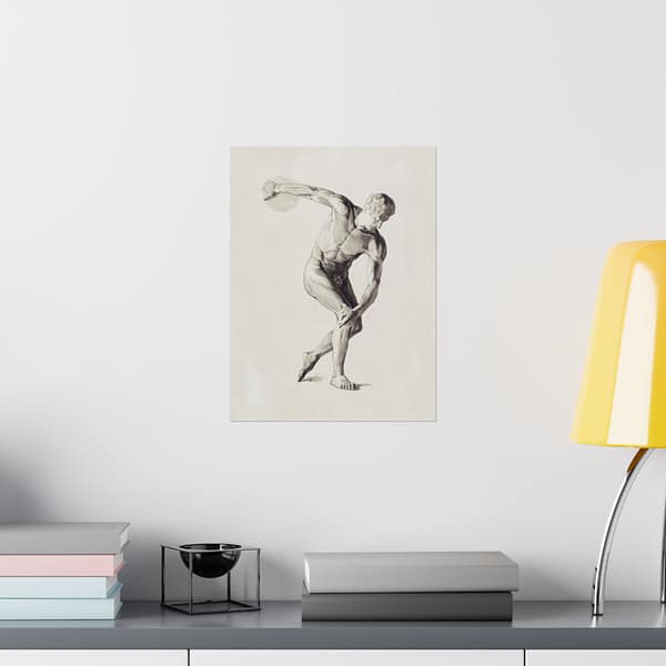 7320090151108479051_2048.jpeg Gipsmodel van Discuswerper - Male Anatomical Study - Jan Veth (c. 1874-1925) - Vintage Art Poster Print