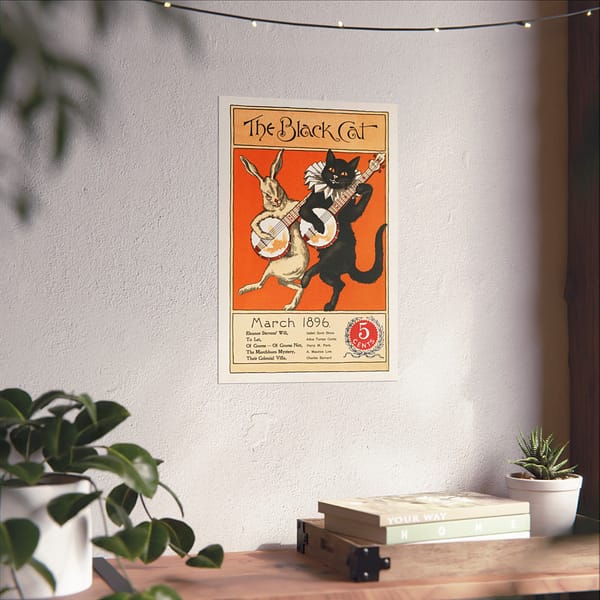 8061584156220277428_2048.jpeg The Black Cat, March - Nelly Littlehale Murphy (1896) - Vintage Art Poster Print