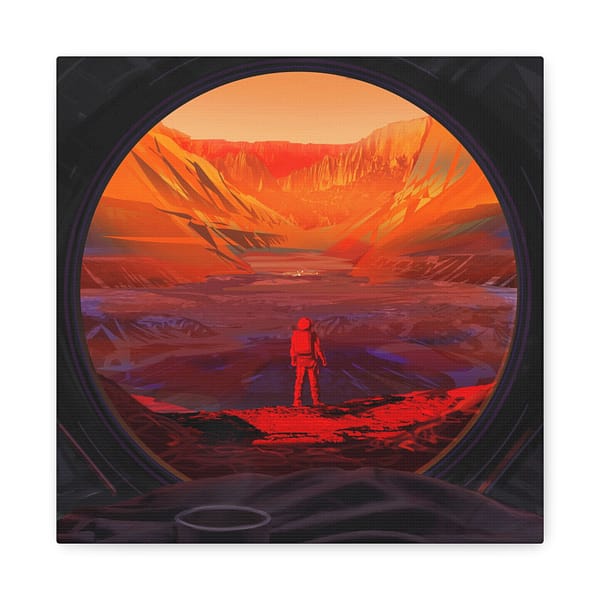 9241015904749729815_2048-1.jpeg Astronaut Stands on Mars - NASA (2020) - Space Age Canvas Print