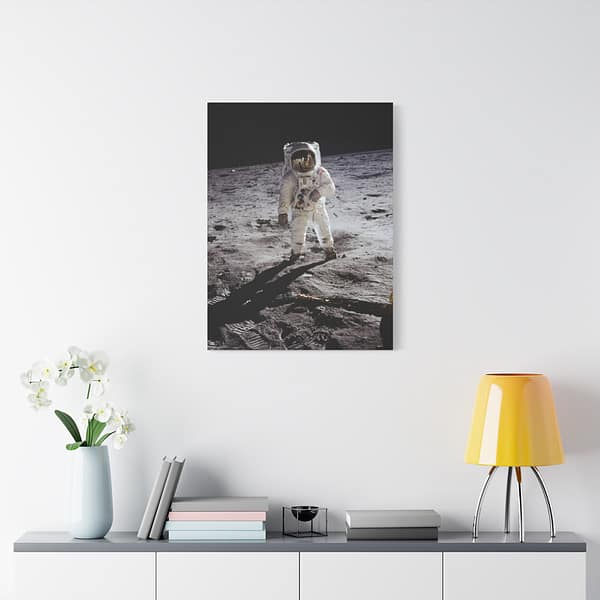 928769576686120045_2048.jpeg Buzz Aldrin on the Moon - NASA Apollo 11 Mission Photograph (1969) - Space Age Canvas Print