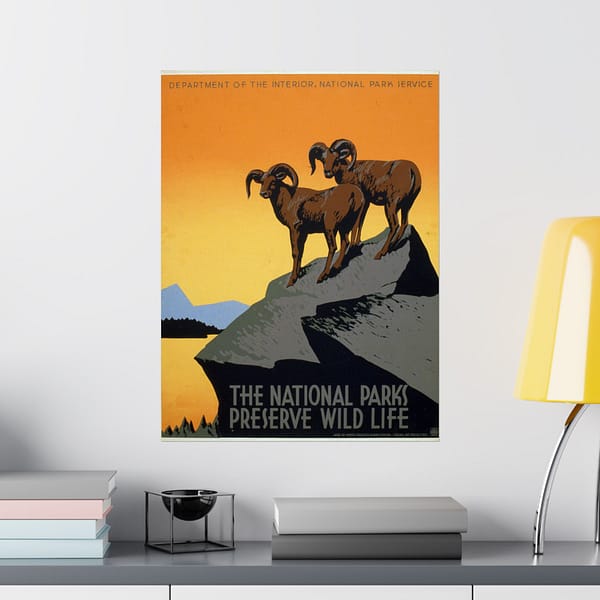 10086101662765036911_2048.jpeg The National Parks Preserve Wild Life – Works Progress Administration (c. 1930s) – Vintage Travel Poster Print