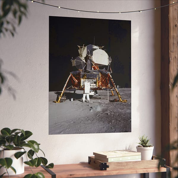 10173710114585903292_2048.jpeg Apollo 11 Lunar Lander, Buzz Aldrin on the Moon – NASA Photograph (1969) – Space Age Poster Print