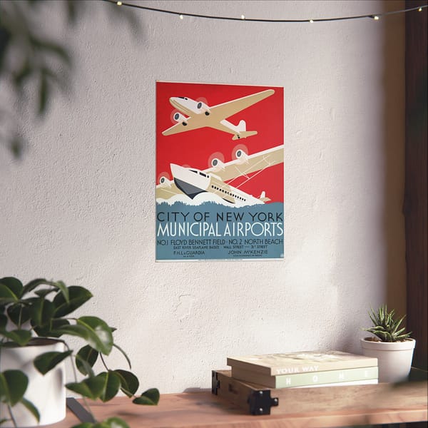 10190992859569543933_2048.jpeg City of New York Municipal Airports – Works Progress Administration (c. 1937) – Vintage Travel Poster Print
