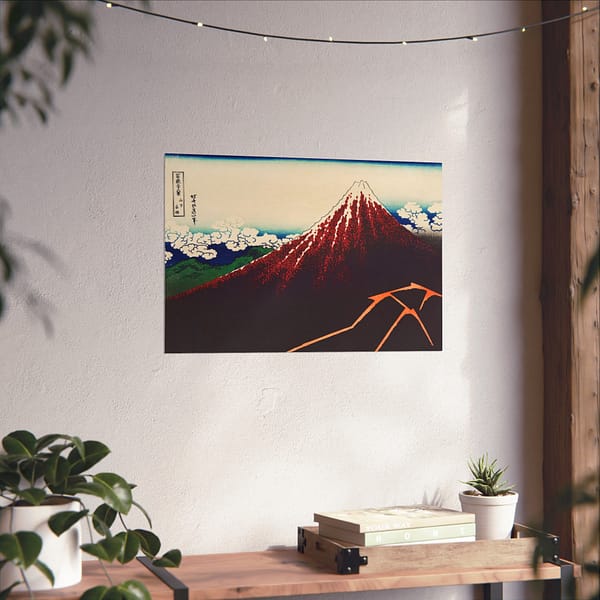 10249869810088333724_2048.jpeg Thunderstorm Beneath the Summit (Sanka Hakuu, Black Fuji) - Katsushika Hokusai (c. 1830-32) - Japanese Woodblock Poster Print