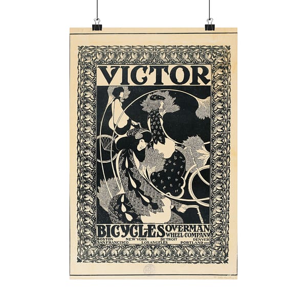 10259397483205421575_2048.jpeg Victor Bicycles ad – William Henry Bradley (c. 1896) – Art Nouveau Poster Print