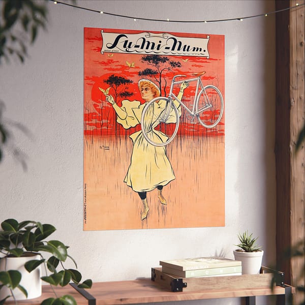 10281037569200166740_2048.jpeg Lu-Mi-Num Bicycle ad – Charles Tichon (c. 1890s) – Art Nouveau Poster Print